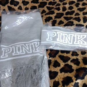 PINK scarf with matching headband